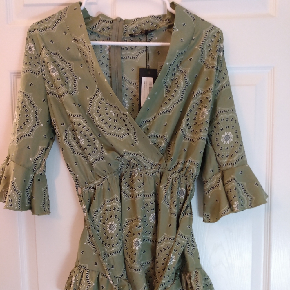 Wrap Paisley Playsuit